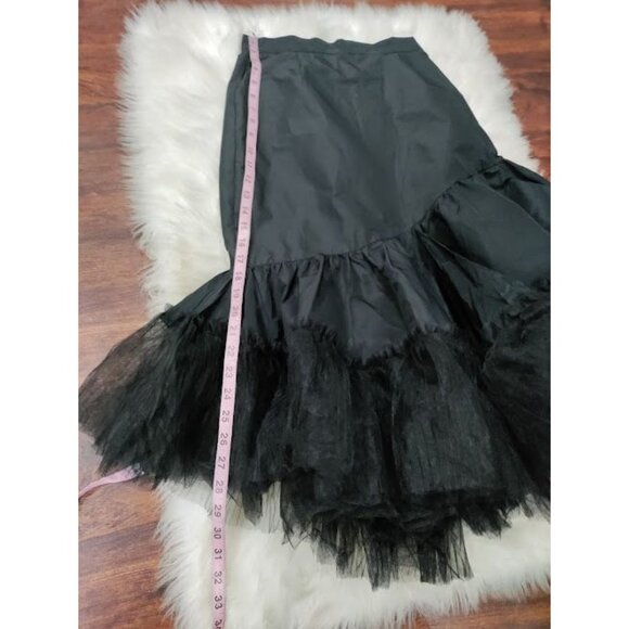 NWT Sandra Mansour x H&M Asymmetric Ruffle Tulle Flounce Skirt Black Womens Sz 2 - Picture 15 of 15